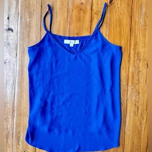 LOFT Cobalt Blue V-Neck Spaghetti Strap Cami Sz S
